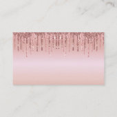 Bäckerei Glitzer Tropfen Rose Gold Loyalität Punch Treuekarte (Rückseite)