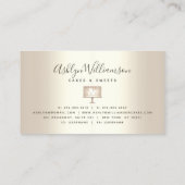 Bäckerei Gold Glitzer Tropfen Konditorei Koch Cate Visitenkarte (Rückseite)