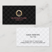 Bäckerei-Goldkuchen-Logo elegant Visitenkarte (Vorne/Hinten)