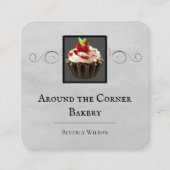 Bäckerei | Graue Visitenkarte (Vorderseite)