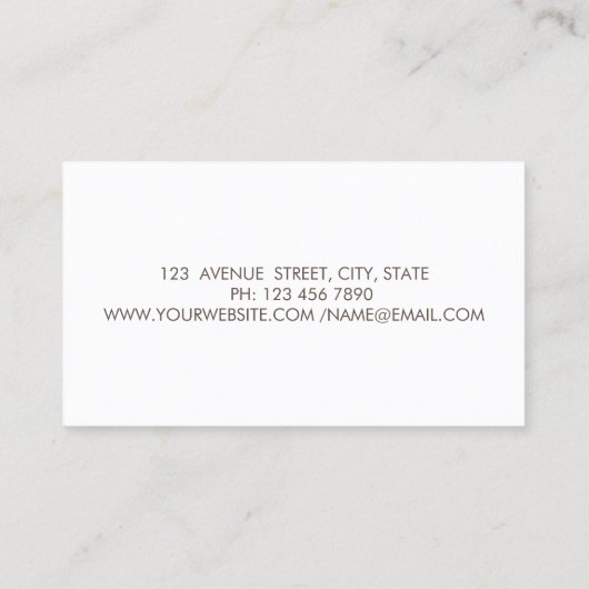 Bäckerei Handwerkzeuge Blumen Bäckerei Einfach Visitenkarte (Rückseite)