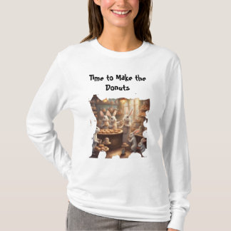 Bäckerei-Hasen Zeit, die Donuts zu machen Grafik T-Shirt