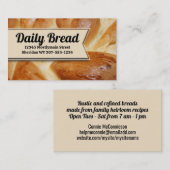 Bäckerei hausgemachte Brot gebacken Visitenkarte (Vorne/Hinten)