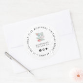 Bäckerei hilft unserem Unternehmen, soziale Medien Runder Aufkleber (Umschlag)