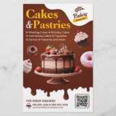 Bäckerei Hochzeit Geburtstag & Geburtstag Kuchen K Flyer (Vorne)