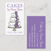 Bäckerei Hochzeitskuchen Dekorator Konditorei Visitenkarte (Vorne/Hinten)