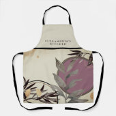 Bäckerei | Ihr Name Dusty Pink Wasserfarbe Schürze (Vorderseite)