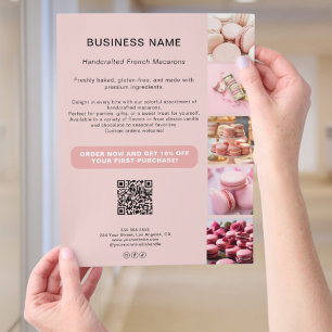 Bäckerei Individuelle Foto QR Social Media Geschäf Flyer
