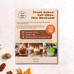 Bäckerei Individuelles Foto Saisonales Geschäftsfl Flyer