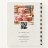 Bäckerei individuelles Logo Foto QR-Code Notizblock (Rückseite)