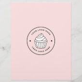 Bäckerei individuelles Logo Foto QR-Code rosa Flye Flyer (Hinten)