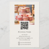 Bäckerei individuelles Logo Foto QR-Code Werbearti Flyer (Hinten)