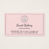 Bäckerei Individuelles Logo Rosa Geschäft Geschenk (Rückseite)