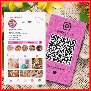 Bäckerei Instagram Chef Pink & White Cake Bäckerei Visitenkarte