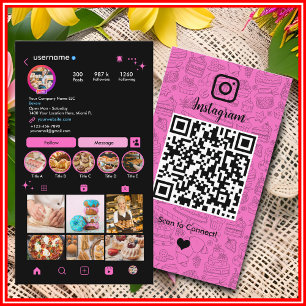 Bäckerei Instagram Chef Pinke Konditorei Catering  Visitenkarte