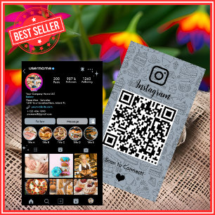 Bäckerei Instagram Chef Staubblau Gebäck Catering Visitenkarte