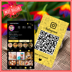Bäckerei Instagram Koch Gelbe Konditorpflege QR Visitenkarte