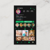 Bäckerei Instagram Koch Grüner Konditor QR Visitenkarte (Vorderseite)