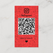 Bäckerei Instagram Koch Roter Konditor QR Visitenkarte (Rückseite)