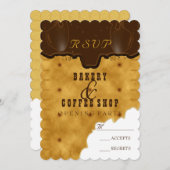 Bäckerei & Kaffeeshop - Antwortkarte Einladung (Vorne/Hinten)