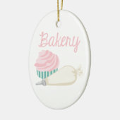 Bäckerei-kleiner Kuchen Keramik Ornament (Links)