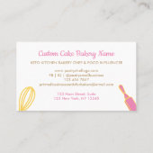 Bäckerei Koch Gelbhaarige rustikale Konditorei Visitenkarte (Rückseite)