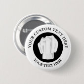 Bäckerei Koch mit benutzerdefiniertem Logo-Symbol Button (Vorne & Hinten)