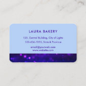 Bäckerei Koch mit Whisk Rolling Button Lila Blue Visitenkarte (Rückseite)