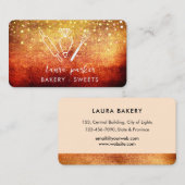 Bäckerei Koch mit Whisk Rolling Button Piping Tasc Visitenkarte (Vorne/Hinten)