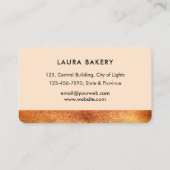 Bäckerei Koch mit Whisk Rolling Button Piping Tasc Visitenkarte (Rückseite)