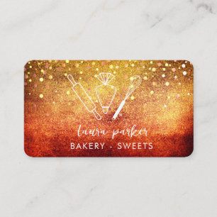 Bäckerei Koch mit Whisk Rolling Button Piping Tasc Visitenkarte