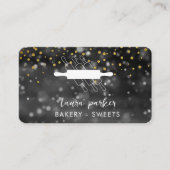 Bäckerei Koch Rolling Button Schwarz-weiß Handgefe Visitenkarte (Vorderseite)
