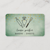Bäckerei Koch Whisk Rolling Button Rohrleitungstas Visitenkarte (Vorderseite)