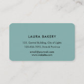 Bäckerei Koch Whisk Rolling Button Rohrleitungstas Visitenkarte (Rückseite)