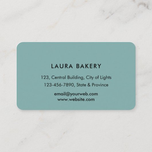 Bäckerei Koch Whisk Rolling Button Rohrleitungstas Visitenkarte (Rückseite)