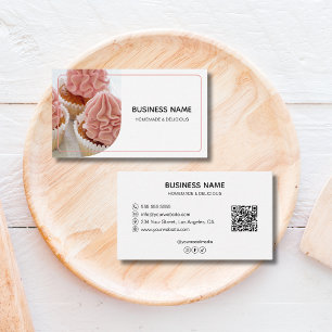 Bäckerei-Konditor-Custom-Foto-QR Visitenkarte