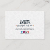 Bäckerei Konditor Kuchenbäcker Danke Promo Code Rabattkarte (Rückseite)