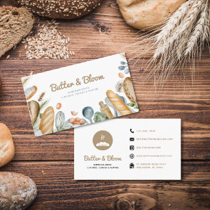 Bäckerei Konditor Social Media Boho Café Visitenkarte