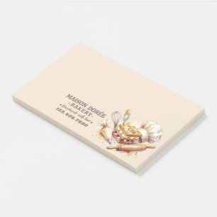 Bäckerei-Konditor-Wasserfarbe-Gold-Backen-Catering Post-it Klebezettel