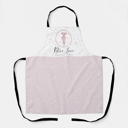 Bäckerei Konditorcreme Squeezer Polka Dots Schürze (Vorderseite)