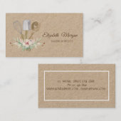 Bäckerei Konditorei Handwerkzeuge Blume Bäckerei Visitenkarte (Vorne/Hinten)