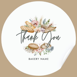 Bäckerei Konditorei hausgemacht Danke Runder Aufkleber