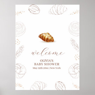 Bäckerei Konditorei im Oven Baby Dusche Empfang Poster