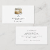 Bäckerei Konditorei Koch Aquarell Backen Pink Kuch Visitenkarte (Vorne/Hinten)