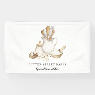 Bäckerei Konditorei Koch Aquarell Banner