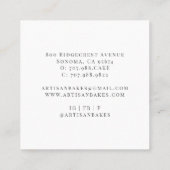 Bäckerei Konditorei Koch Aquarell Quadratische Visitenkarte (Rückseite)