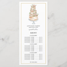 Bäckerei Konditorei Koch Aquarell Rosa Blumenkuche