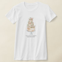 Bäckerei Konditorei Koch Aquarell Rosa Blumenkuche