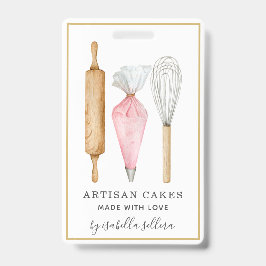 Bäckerei Konditorei Koch Aquarellfarben Backhilfsm Ausweis