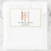 Bäckerei Konditorei Koch Aquarellfarben Backhilfsm Rechteckiger Aufkleber (Tasche)